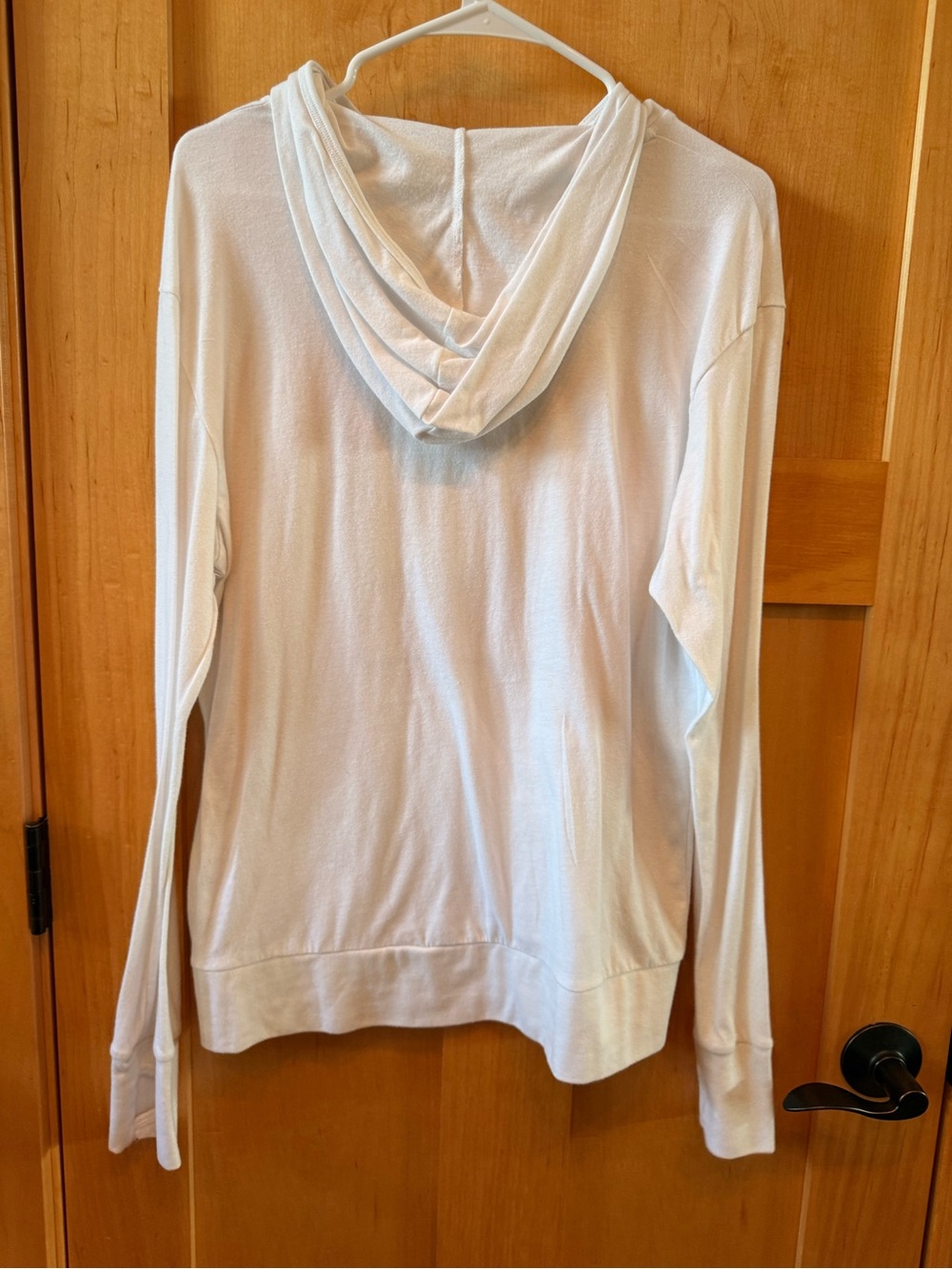 30A - be the sunshine ☀️ White Long Sleeve Hoodie Top with Yellow Sun Graphic - Picture 5 of 5